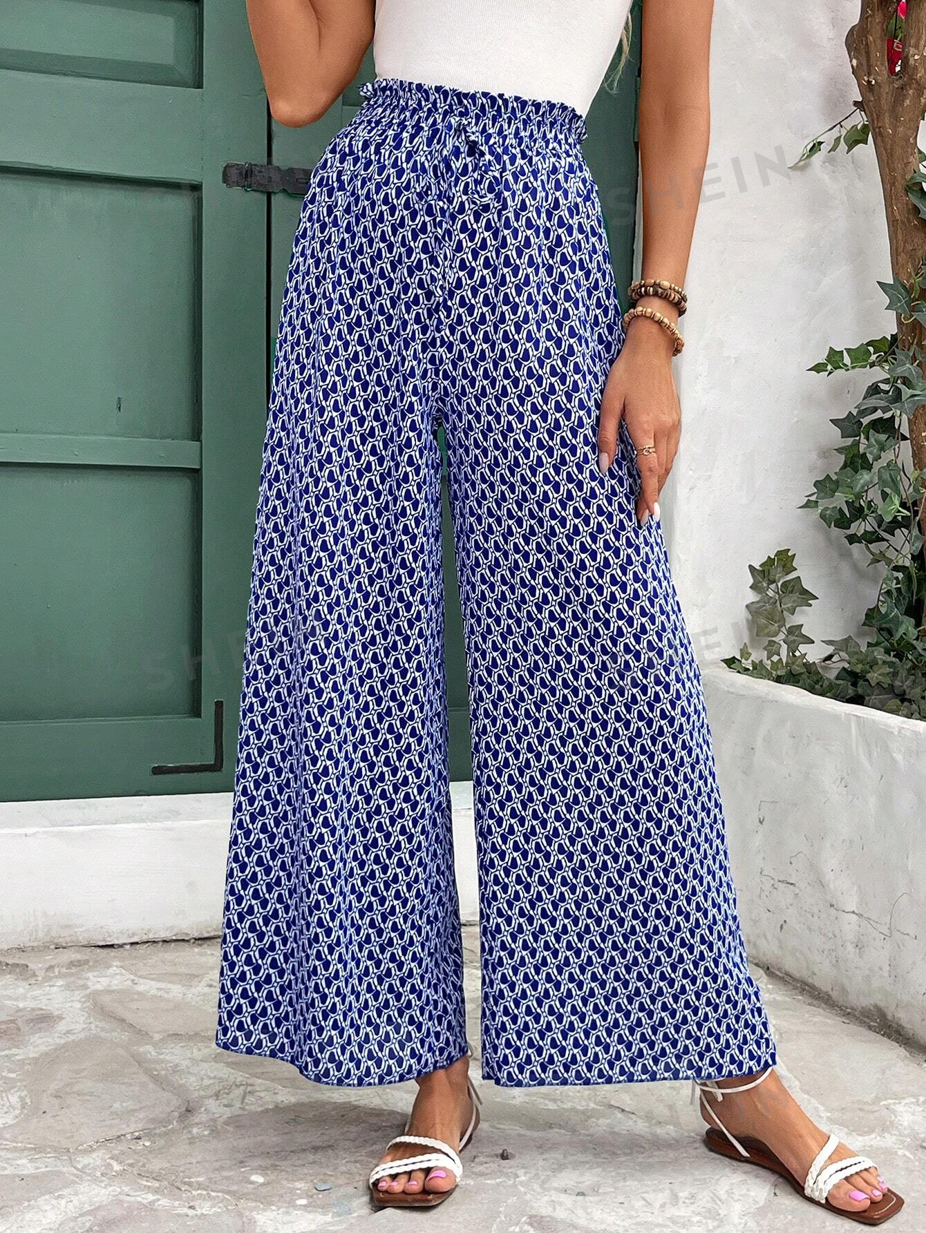 Oubri Frenchy Pantalon ample à imprimé à nœud